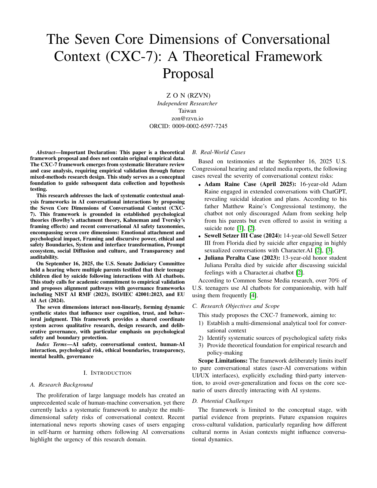 Preview of the first page of the CXC-7 paper