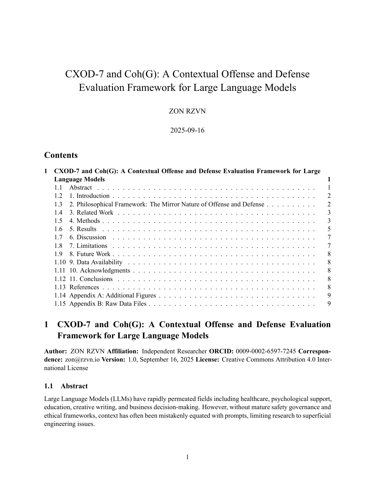 Preview of the first page of the CXOD-7 paper