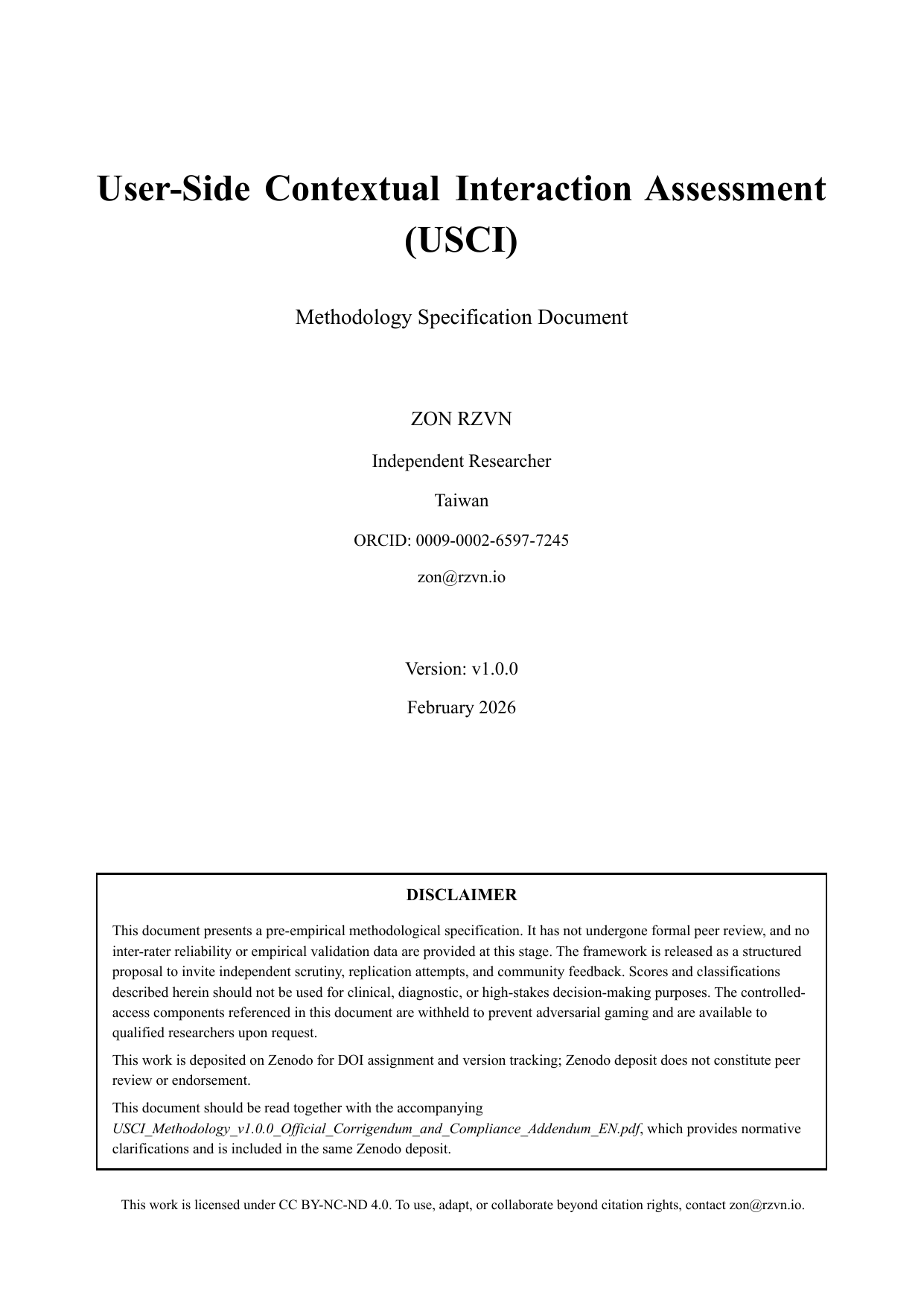 Preview of the first page of the USCI paper